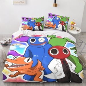 Rainbow Friends Big Faces Pastel Sky Duvet Cover Set - Image 1
