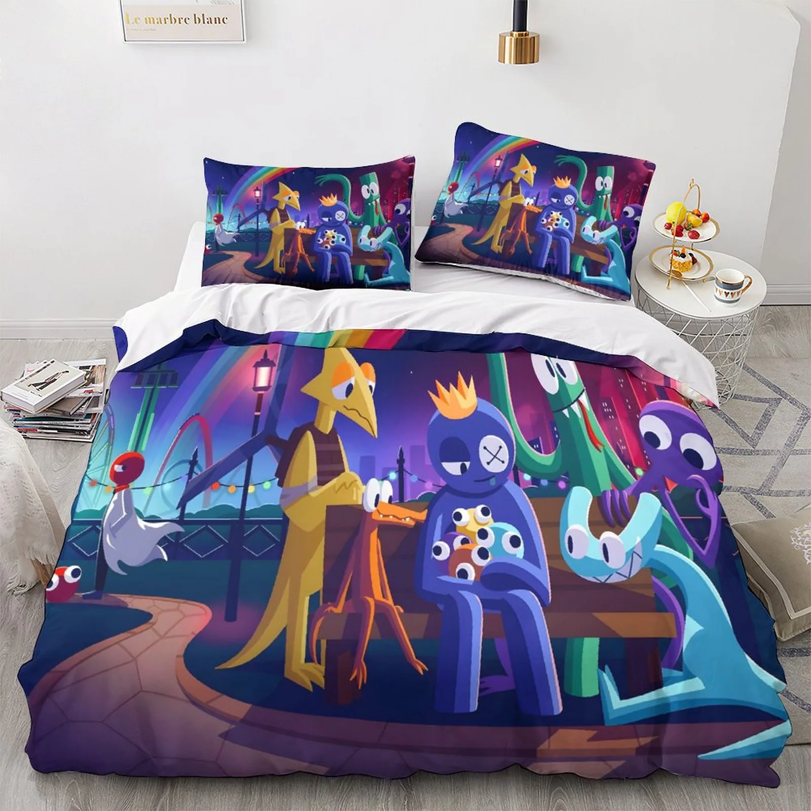 Rainbow Friends Starry Night Bench Duvet Cover Set - Image 2